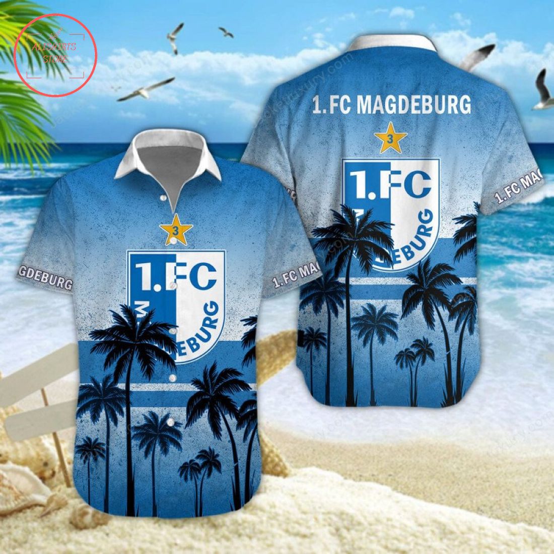 FC Magdeburg Hawaiian Shirt and Shorts