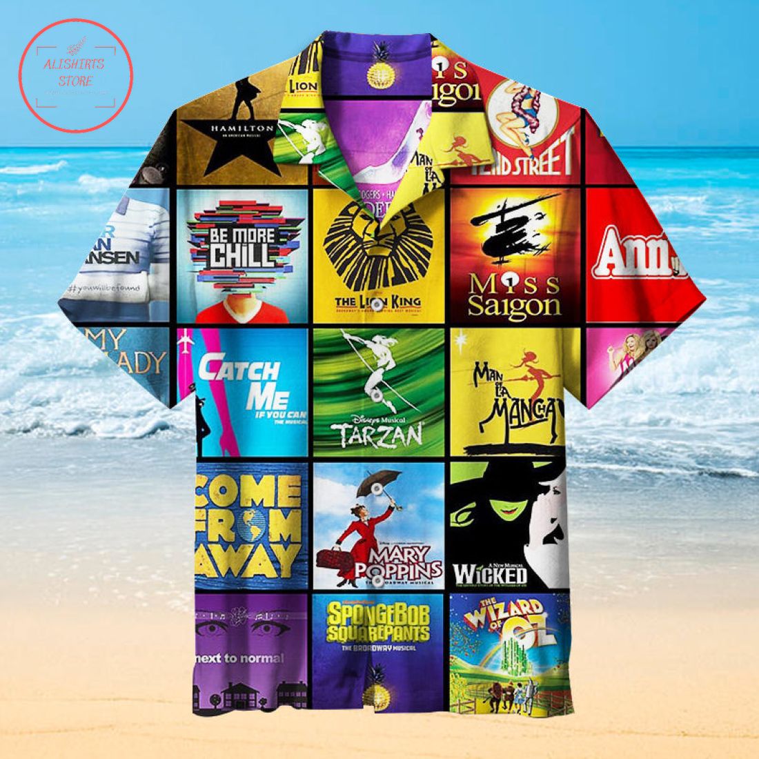 Favorite Musicals Broadway Shows Hawaiian Shirt