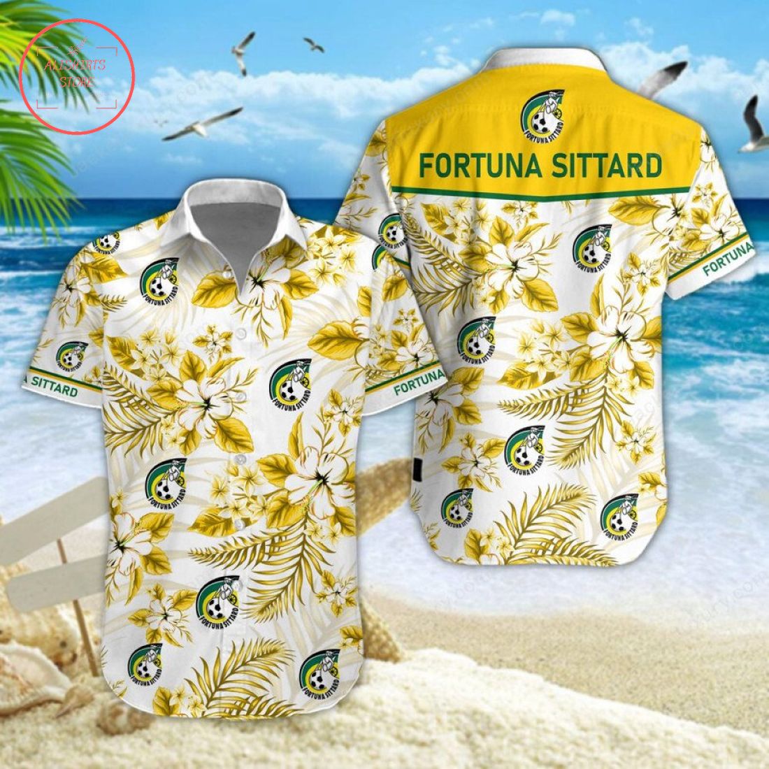 Fortuna Sittard Hawaiian Shirt and Shorts