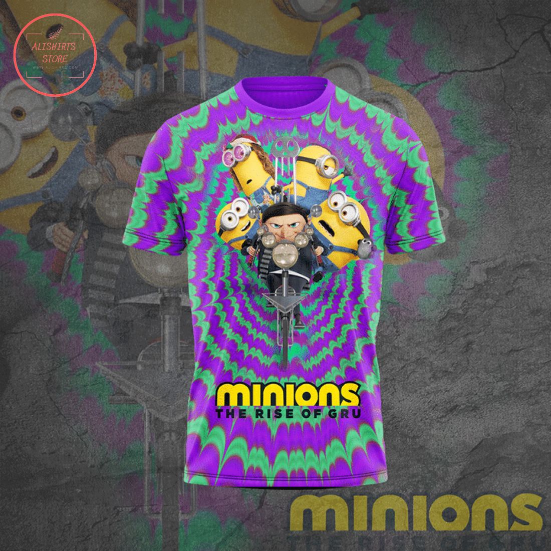 Funny Minions Tie Dye T-Shirt 3d