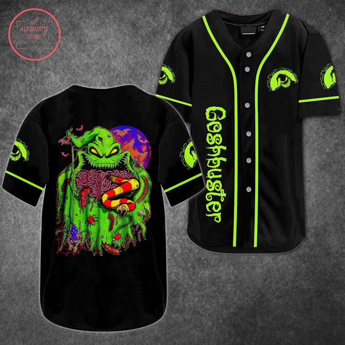 Ghoshbuster Horror Baseball Jersey