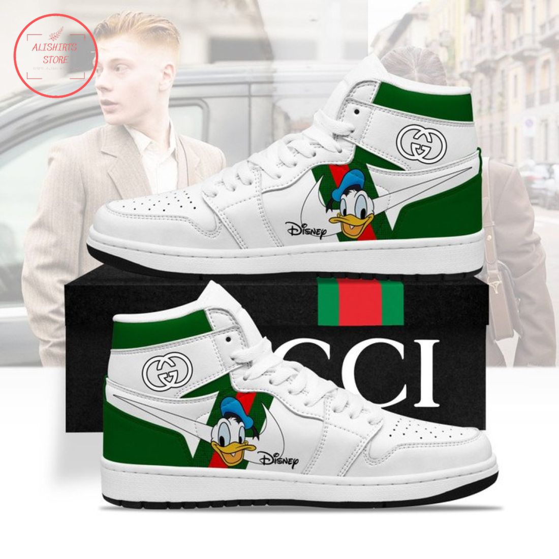 Gucci Mickey Disney High Air Jordan 1 Shoes