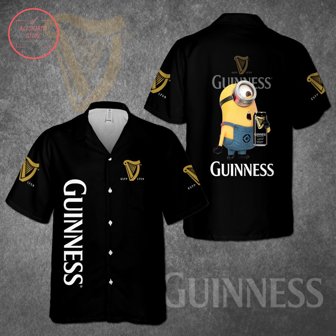 Guinness Minion Hawaiian Shirt