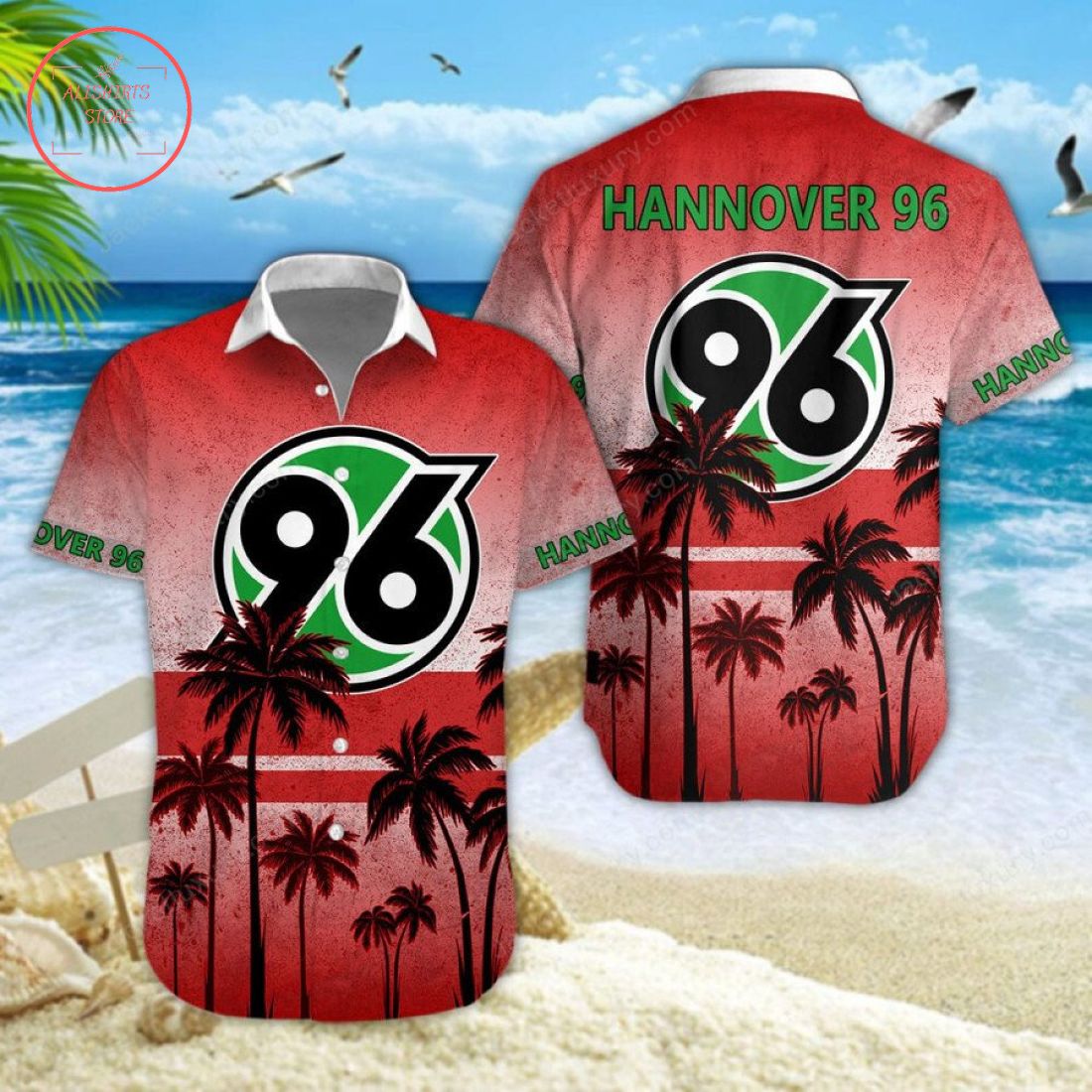 Hannover 96 Hawaiian Shirt and Shorts