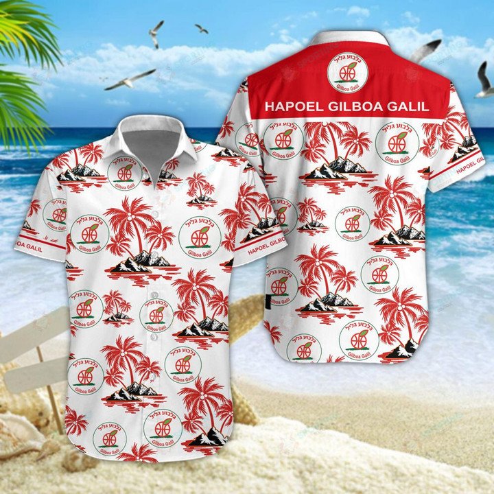 Hapoel Gilboa Galil Super Leaugue Hawaiian Shirt