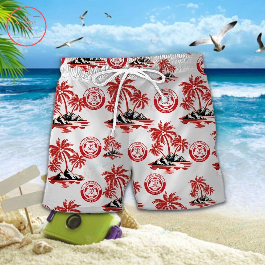 Hapoel Hadera FC Hawaiian Shirt and Shorts