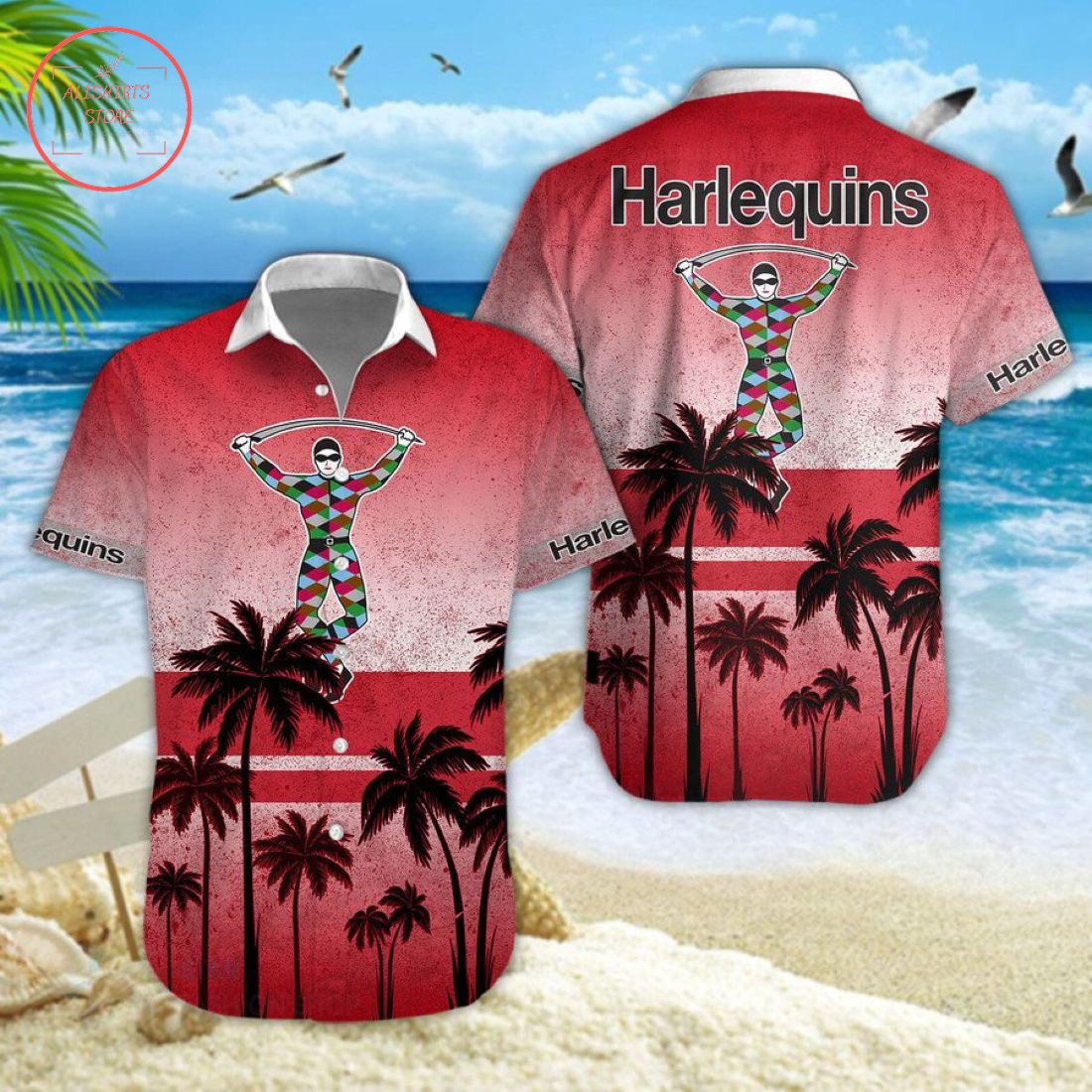 Harlequins Hawaiian Shirt and Shorts