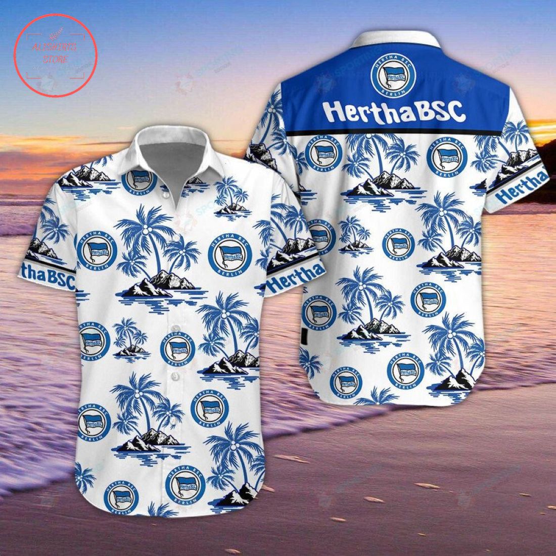 Hertha BSC Hawaiian Shirt and Shorts