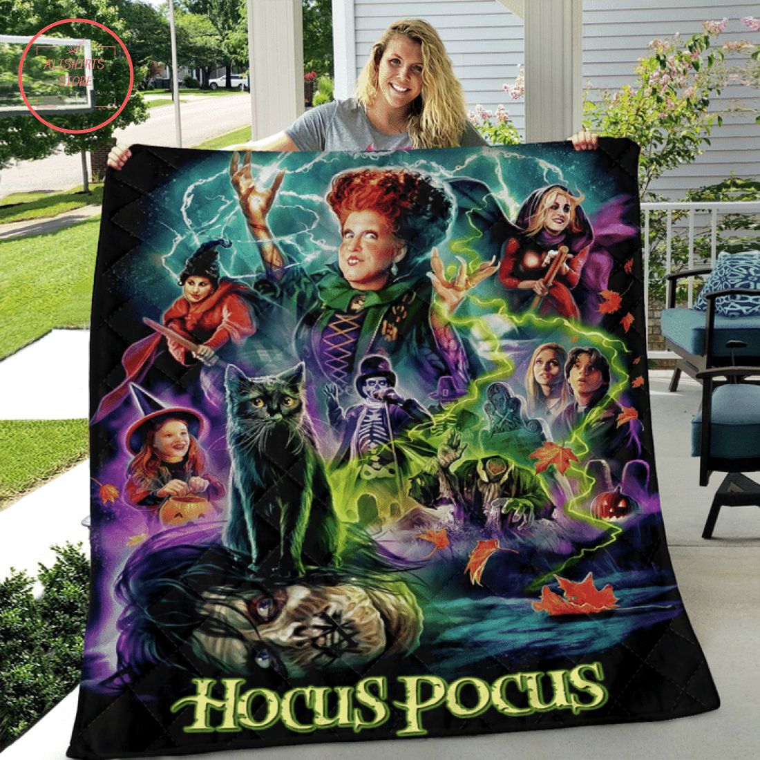 Hocus Pocus Halloween Fleece Blanket