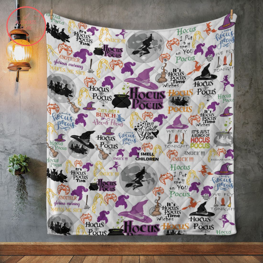 Hocus Pocus Halloween Fleece Blanket