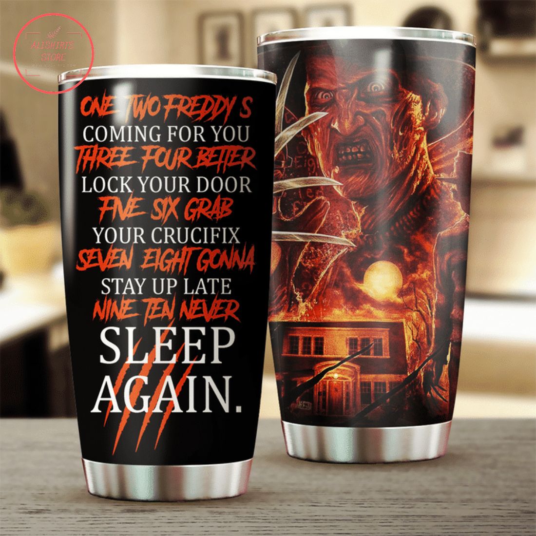 Horror Freddy Halloween Tumbler Cup