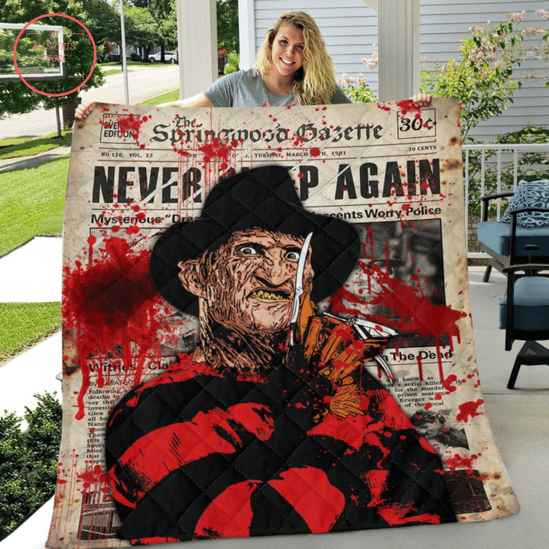 Horror Freddy Krueger Halloween Fleece Blanket