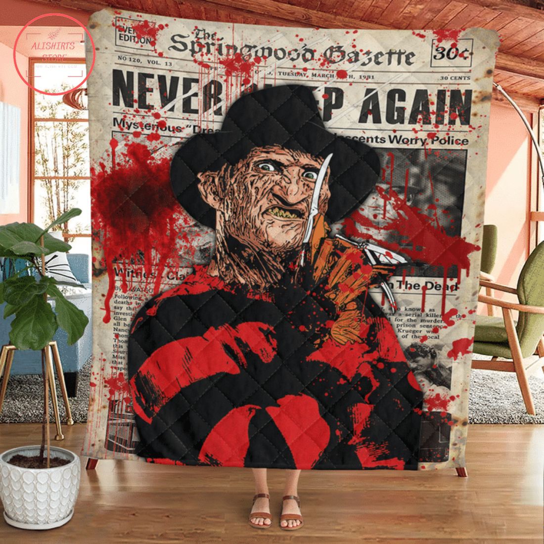 Horror Freddy Krueger Halloween Fleece Blanket