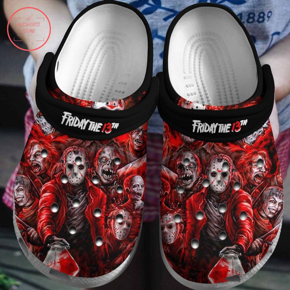 Horror Jason Voorhees Crocs Crocband Clog