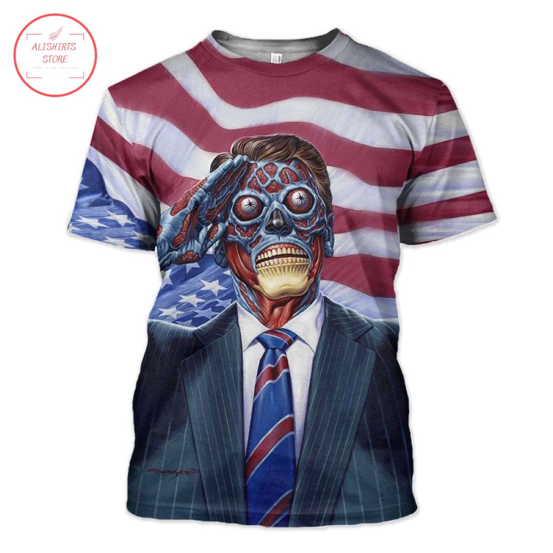 Horror Movie OBEY The President T-Shirt 3d