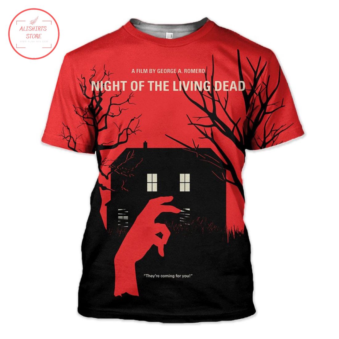Horror Movie They're coming T-Shirt 3d