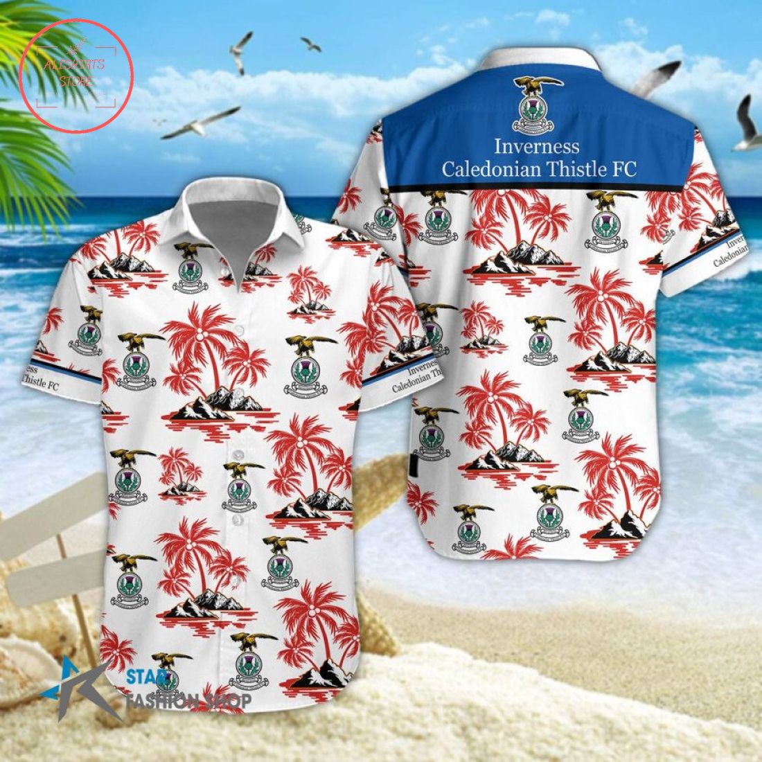 Inverness Caledonian Thistle FC Hawaiian Shirt and Shorts