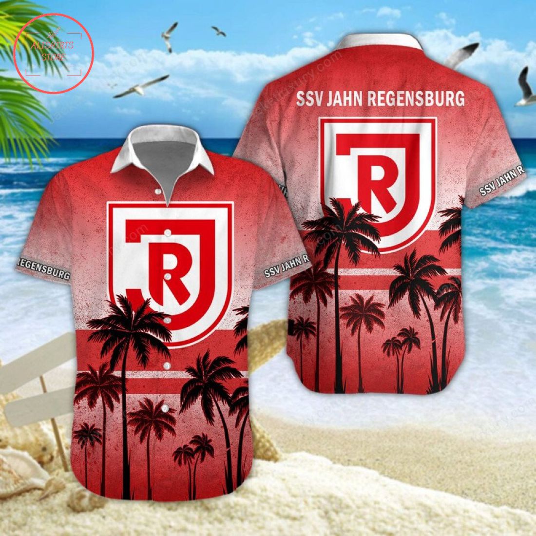 Jahn Regensburg Hawaiian Shirt and Shorts