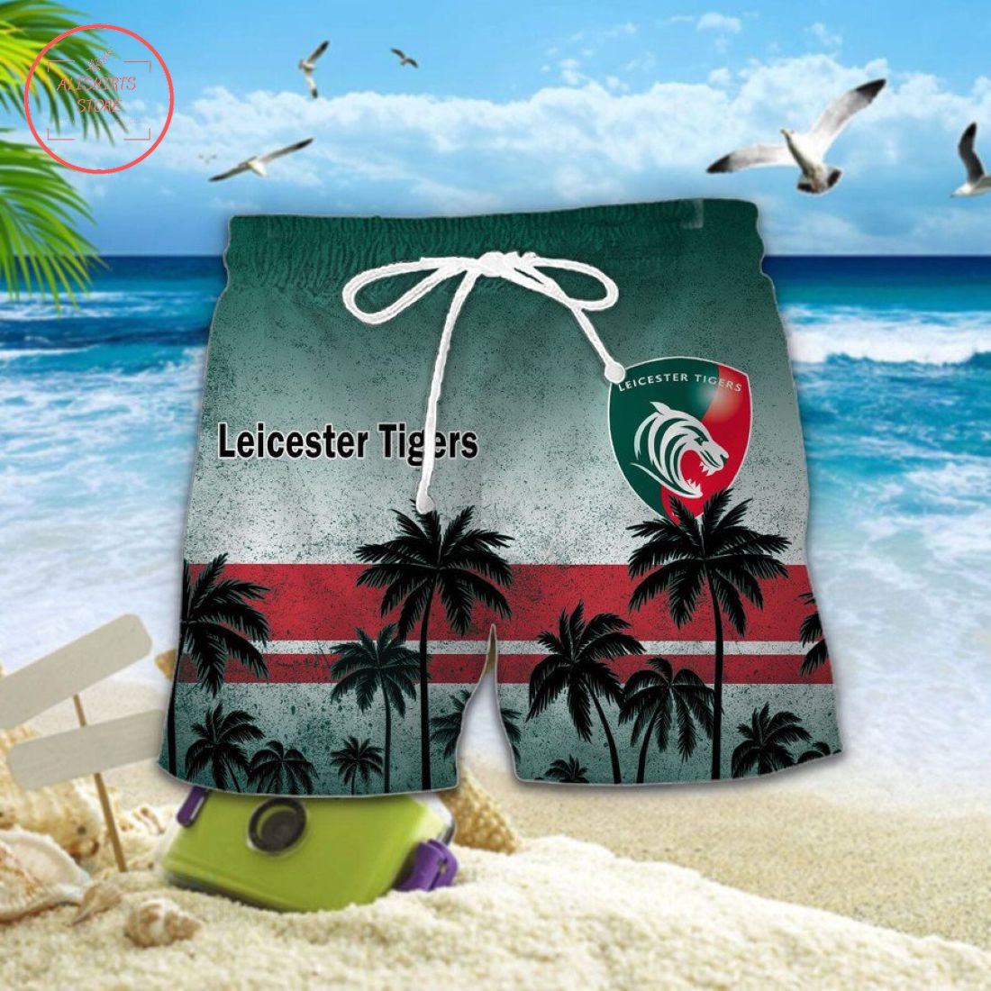 Leicester Tigers Hawaiian Shirt and Shorts