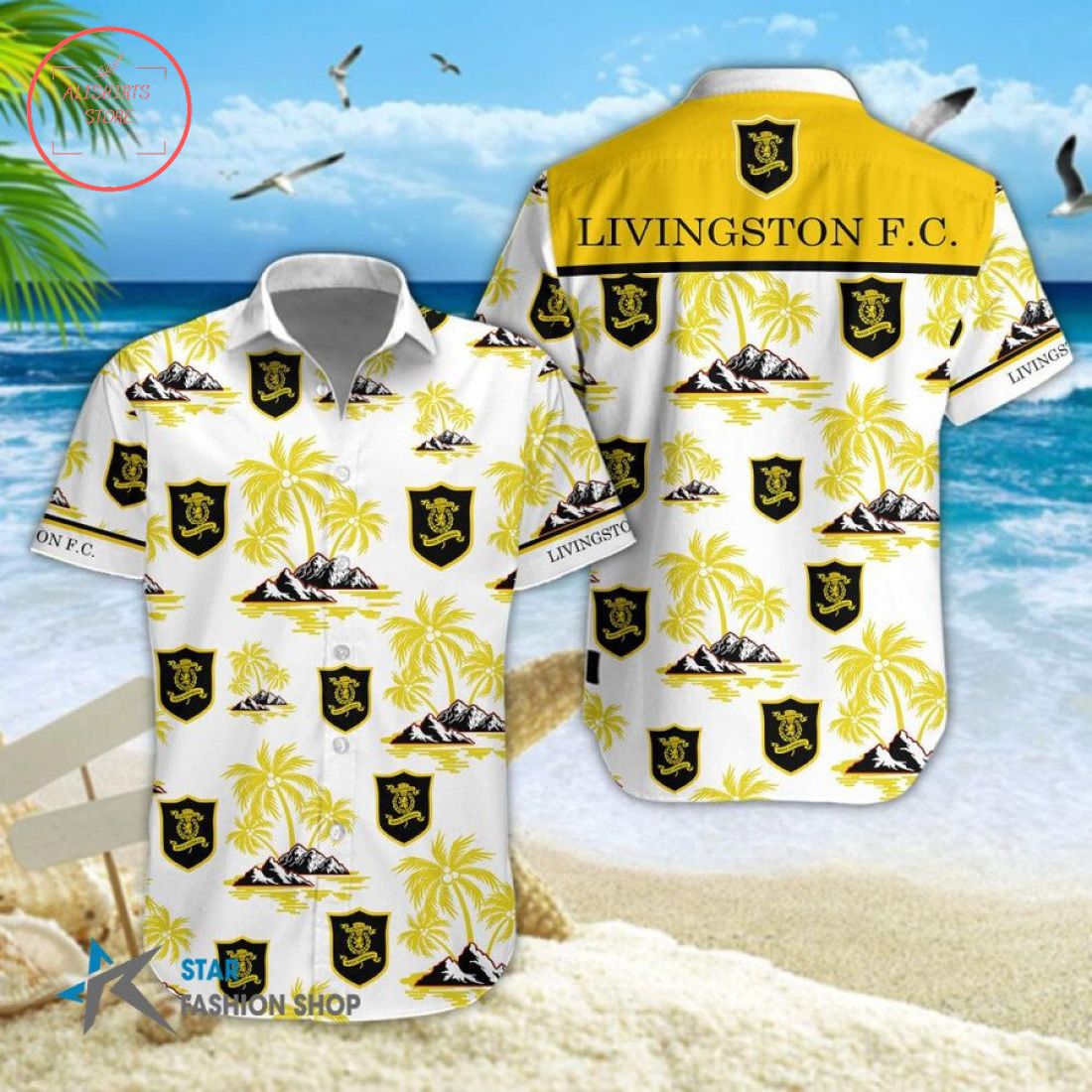 Livingston FC Hawaiian Shirt and Shorts