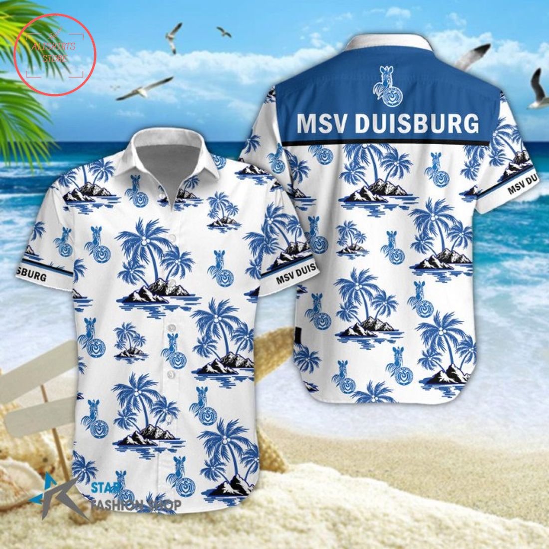 MSV Duisburg Hawaiian Shirt and Beach Shorts