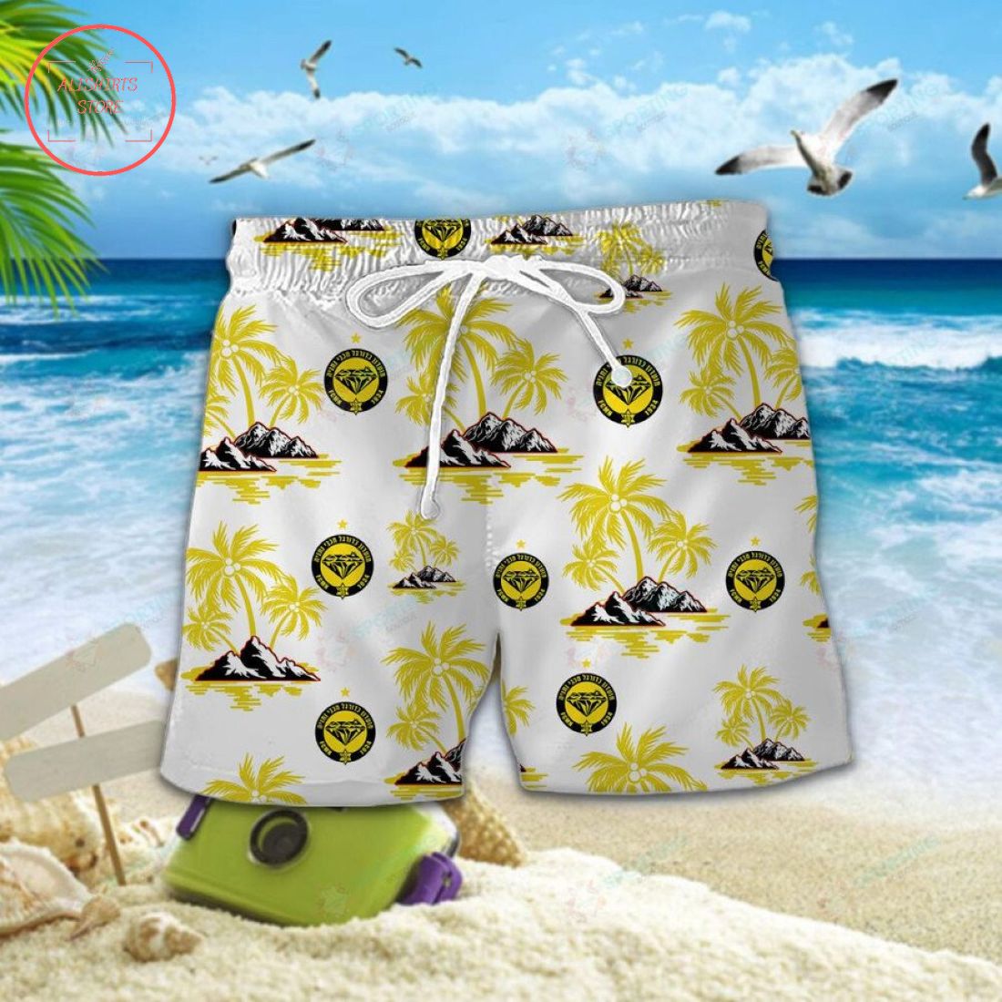 Maccabi Netanya FC Hawaiian Shirt and Shorts