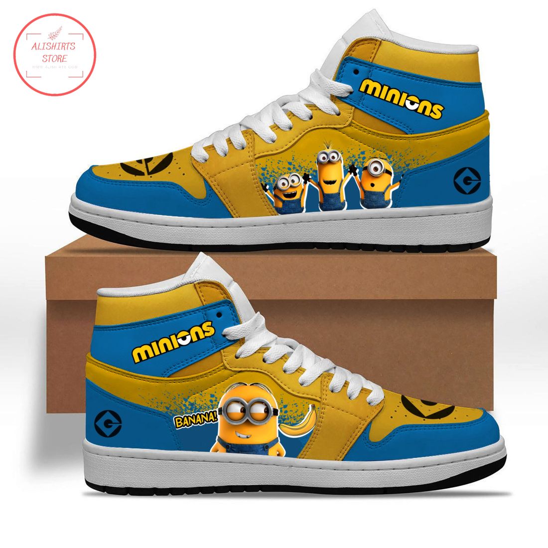 Minions Banana High Air Jordan 1 Sneaker