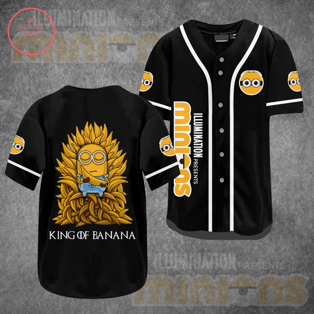 Minions Banana King Baseball Jersey