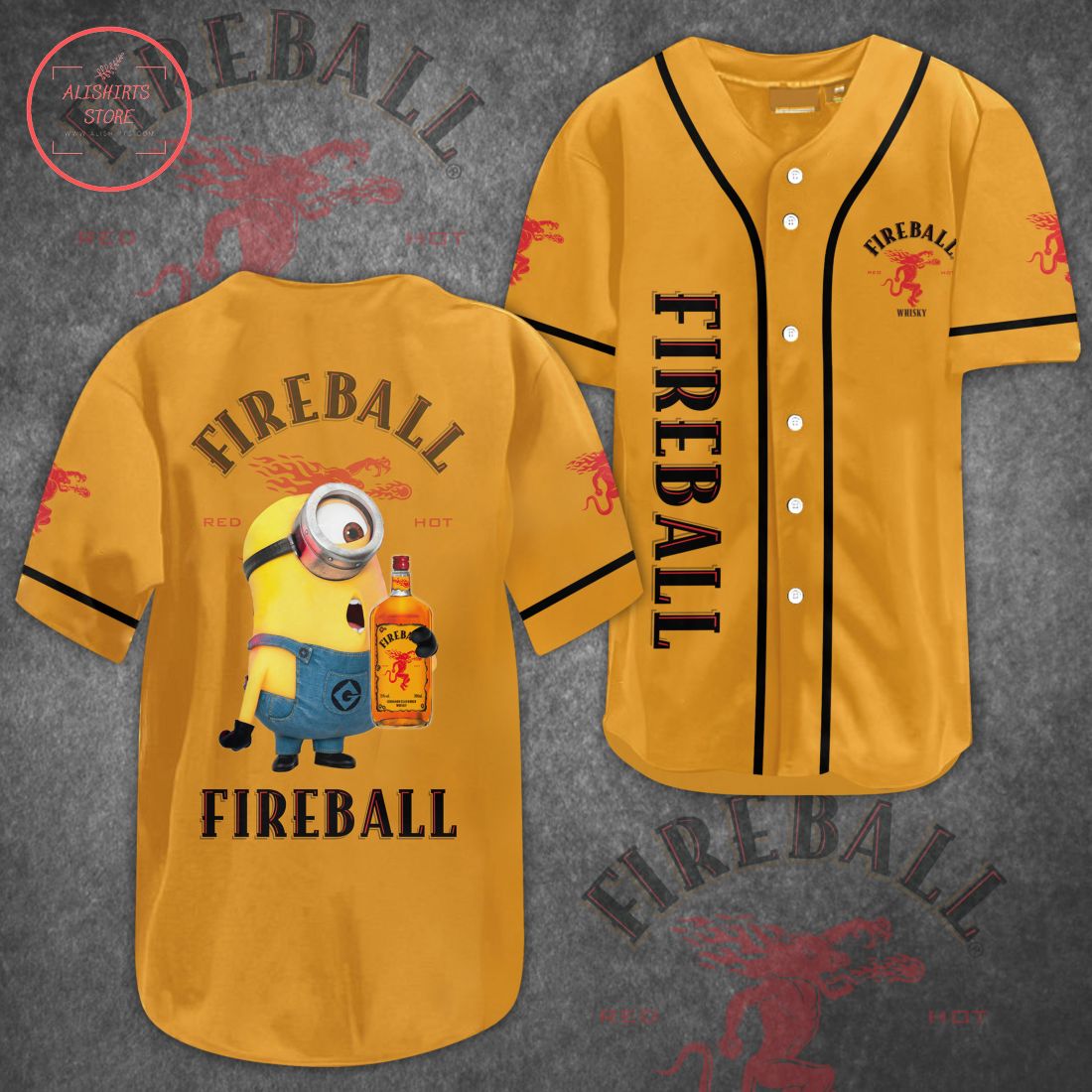 Minions Fireball Baseball Jersey