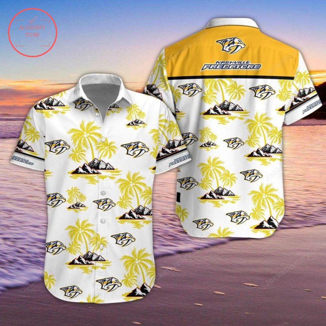 Nashville Predators Hawaiian Shirt and Shorts