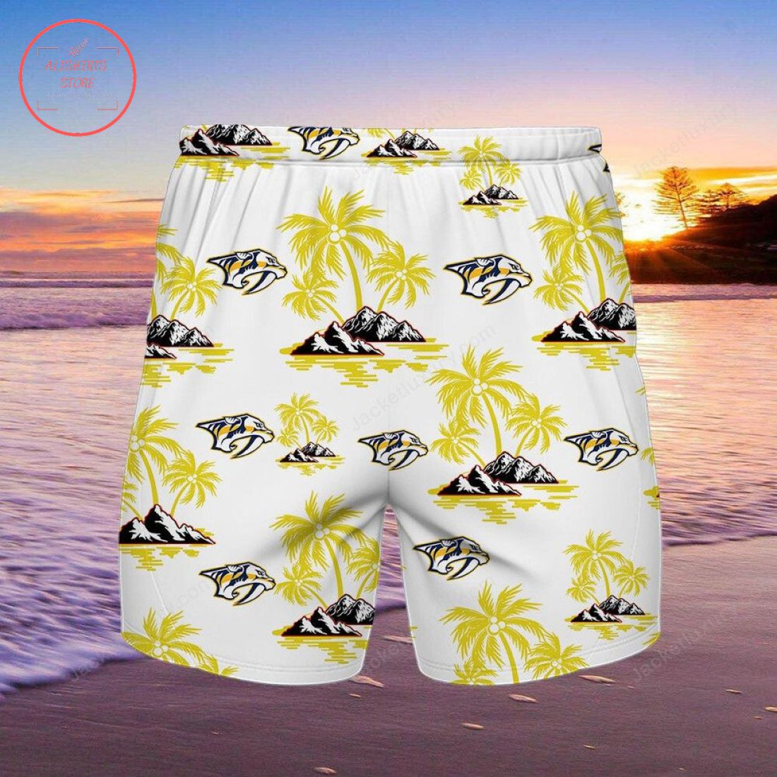 Nashville Predators Hawaiian Shirt and Shorts