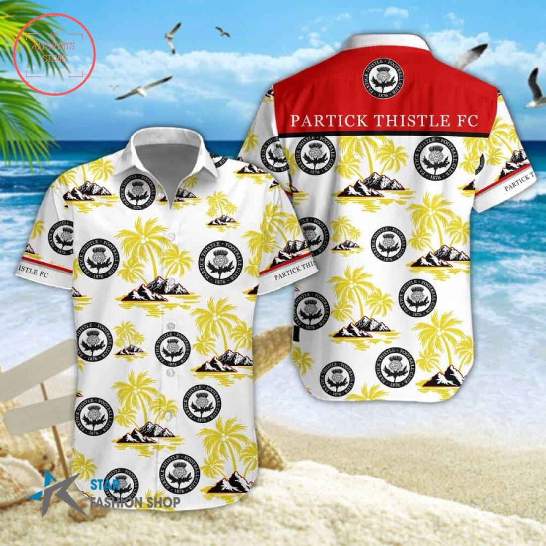 Partick Thistle FC Hawaiian Shirt and Shorts