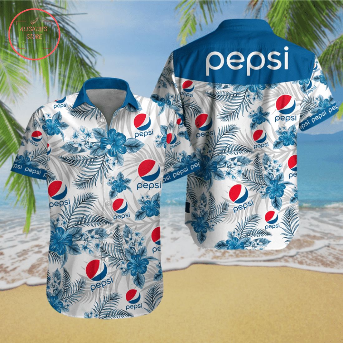 Pepsi Aloha Hawaiian Shirt and Shorts