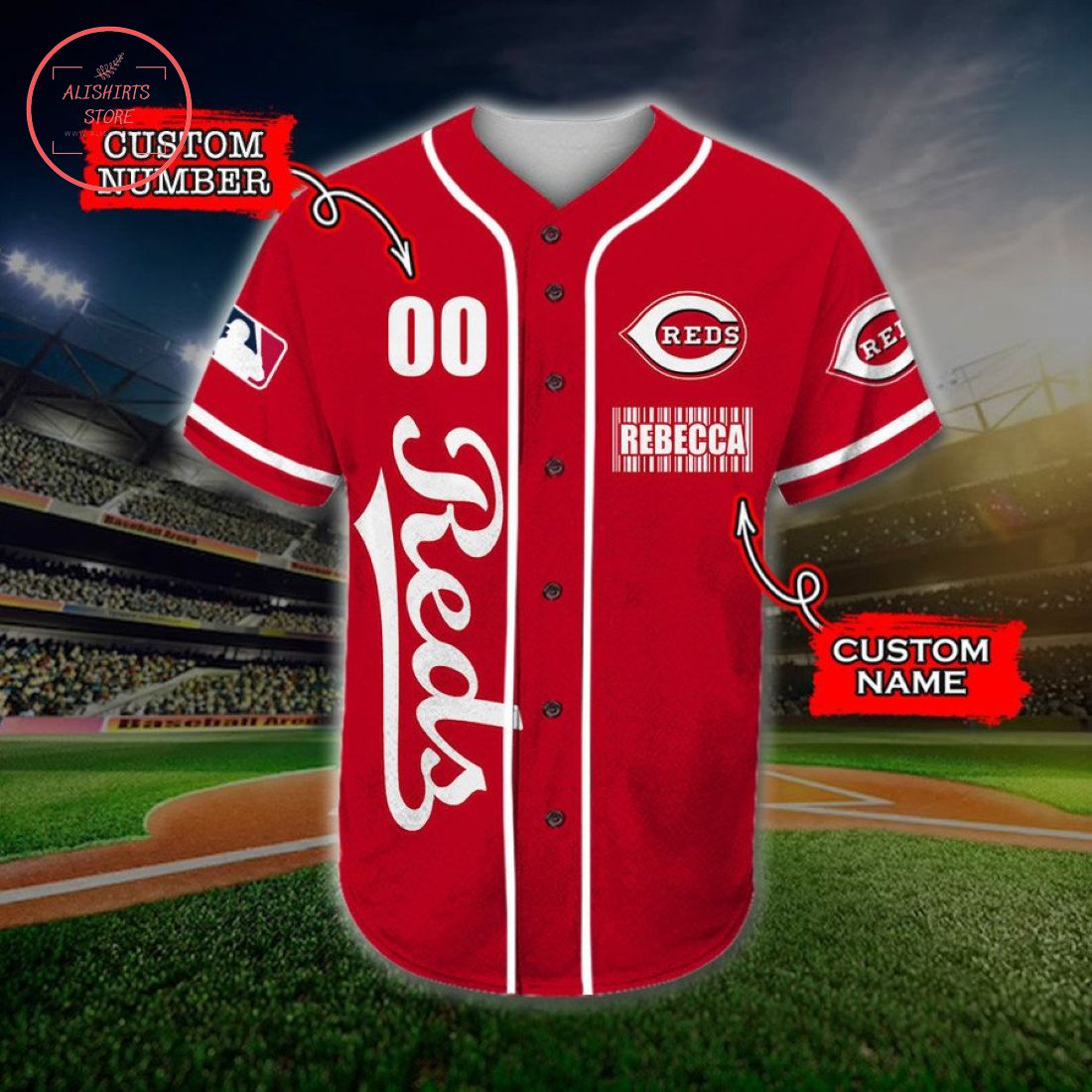 Personalized Cincinnati Reds Monster Energy Baseball Jersey