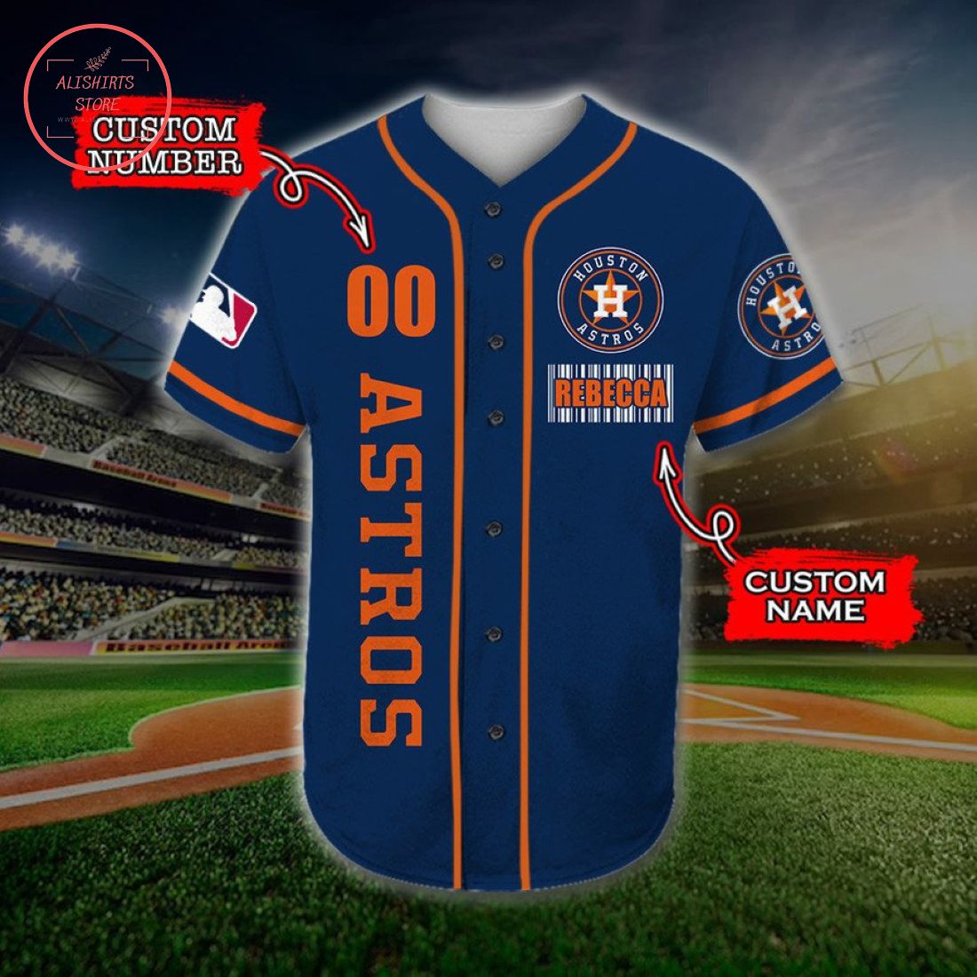 Personalized Houston Astros Monster Energy Baseball Jersey