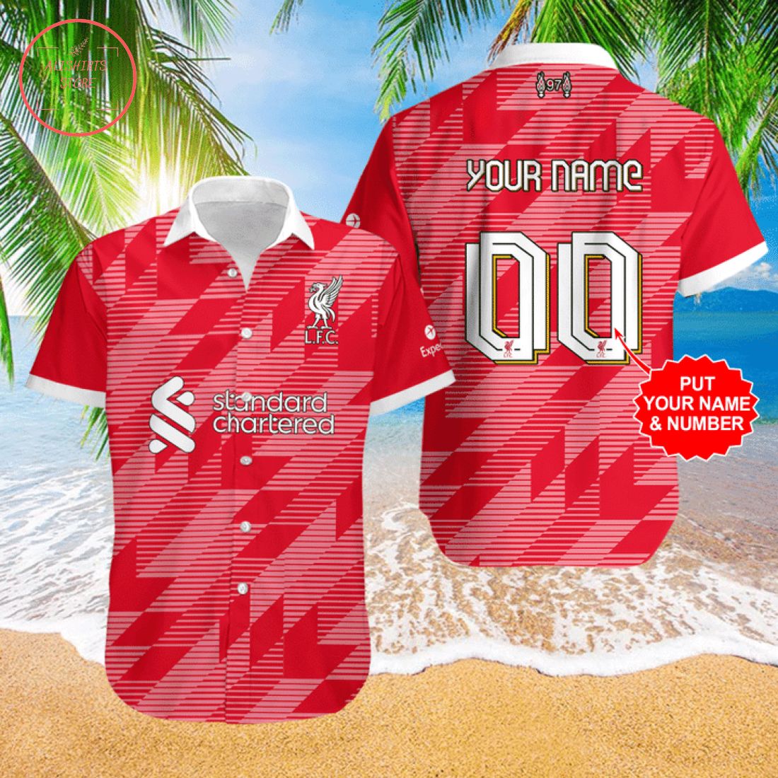 Personalized Liverpool FC Hawaiian Shirt and Shorts