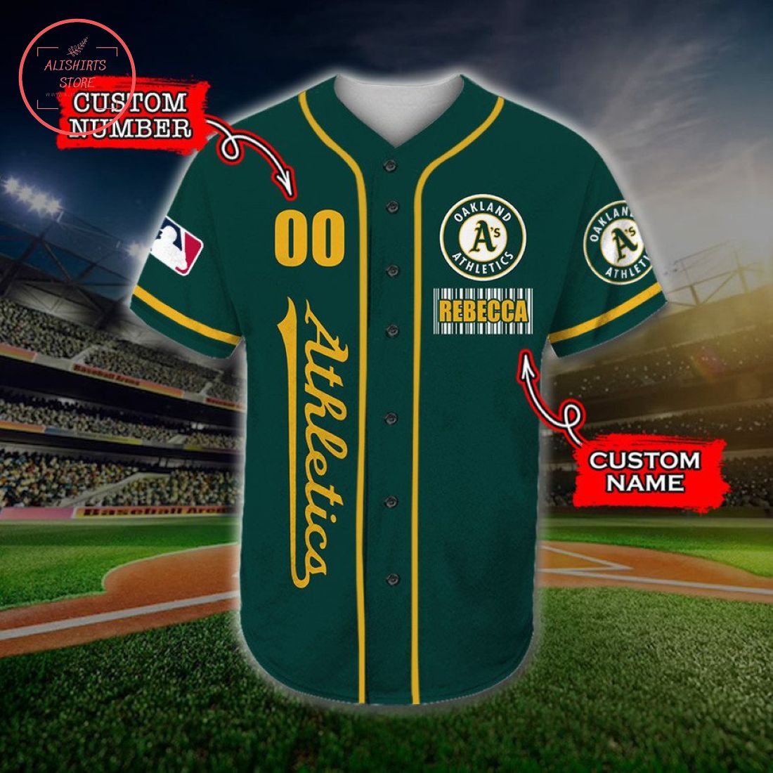 Personalized Oakland Athletics Monster Energy Baseball Jersey