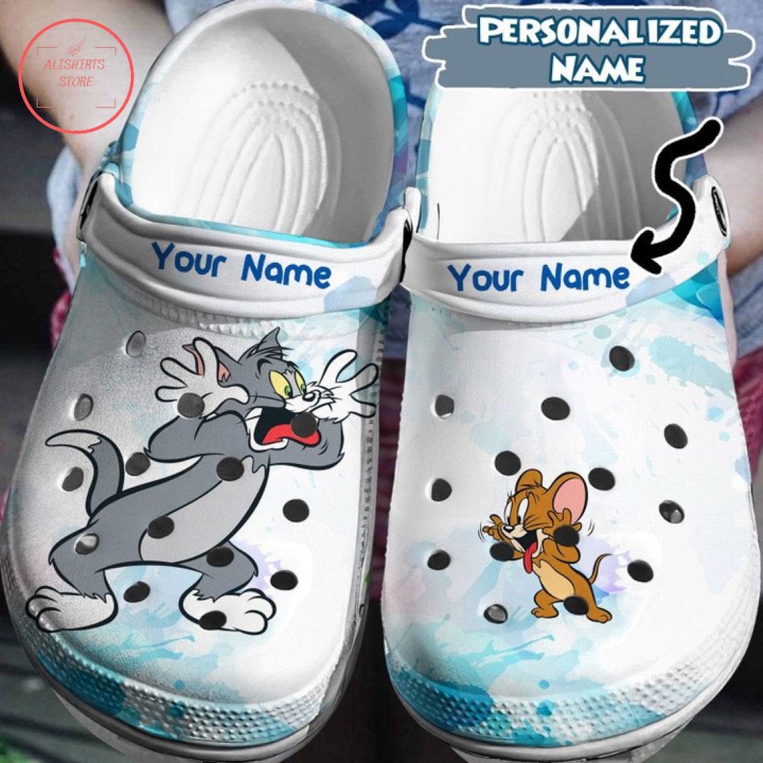 Personalized Tom and Jerry Crocs Crocband Clog