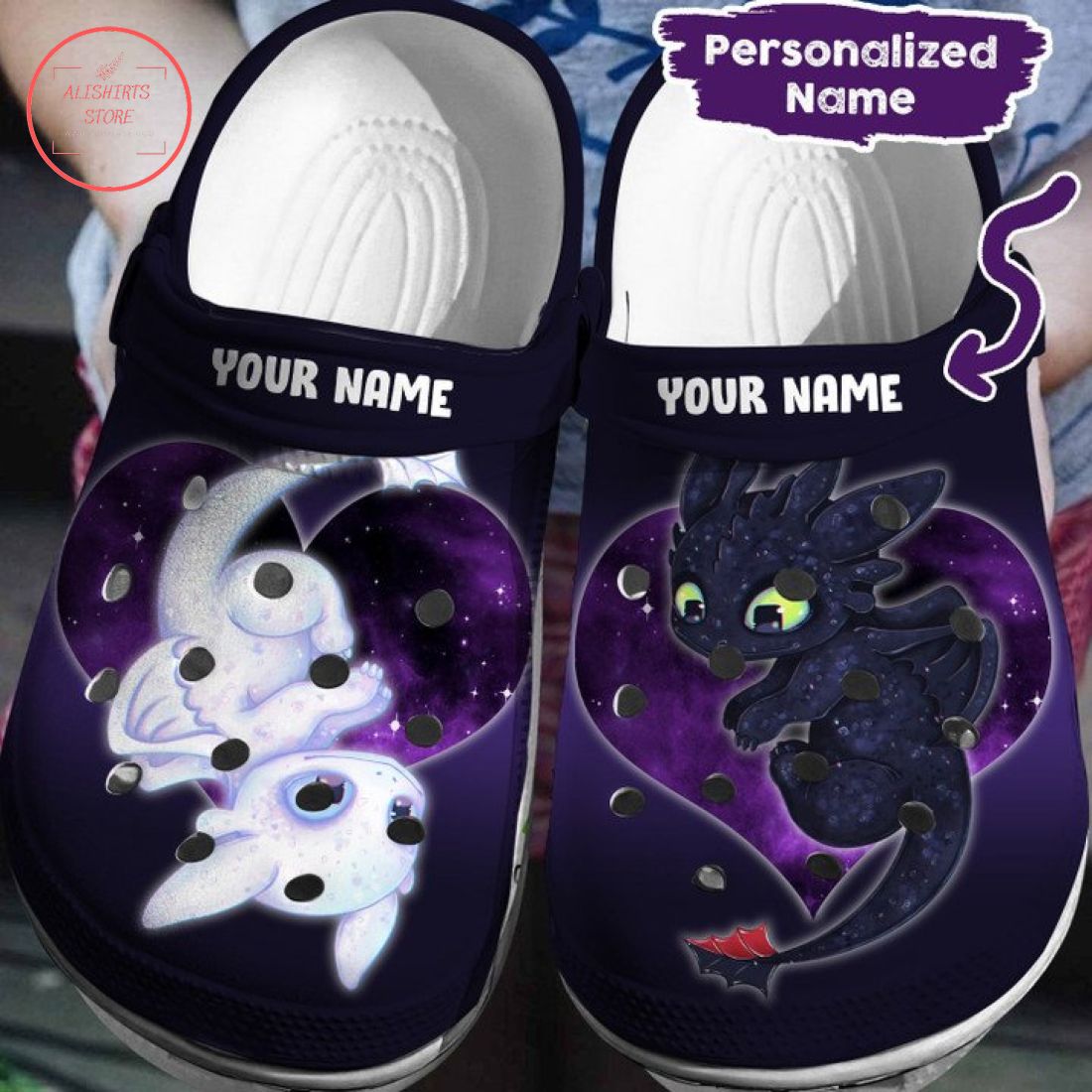 Personalized Toothless Crocs Crocband Clog