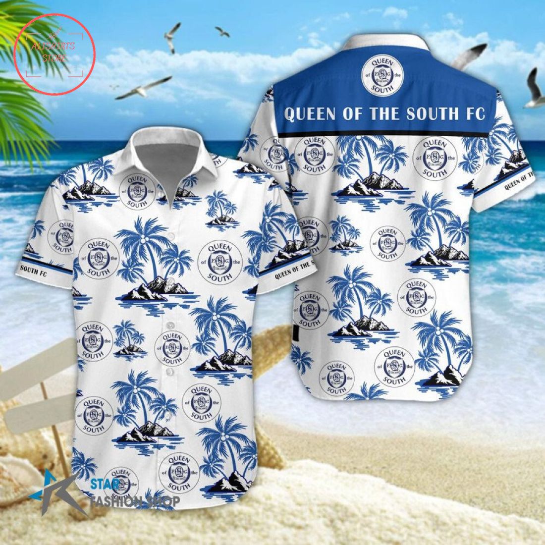 Queen of the South FC Hawaiian Shirt and Shorts