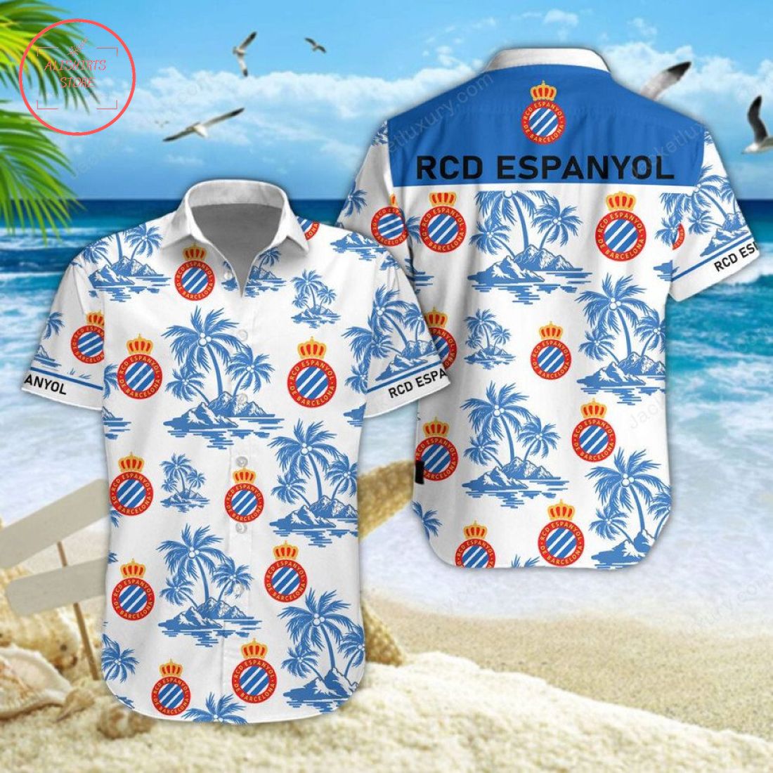 RCD Espanyol Hawaiian Shirt and Shorts