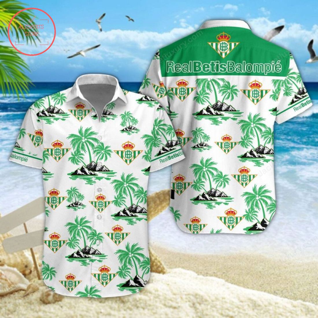 Real Betis Hawaiian Shirt and Shorts