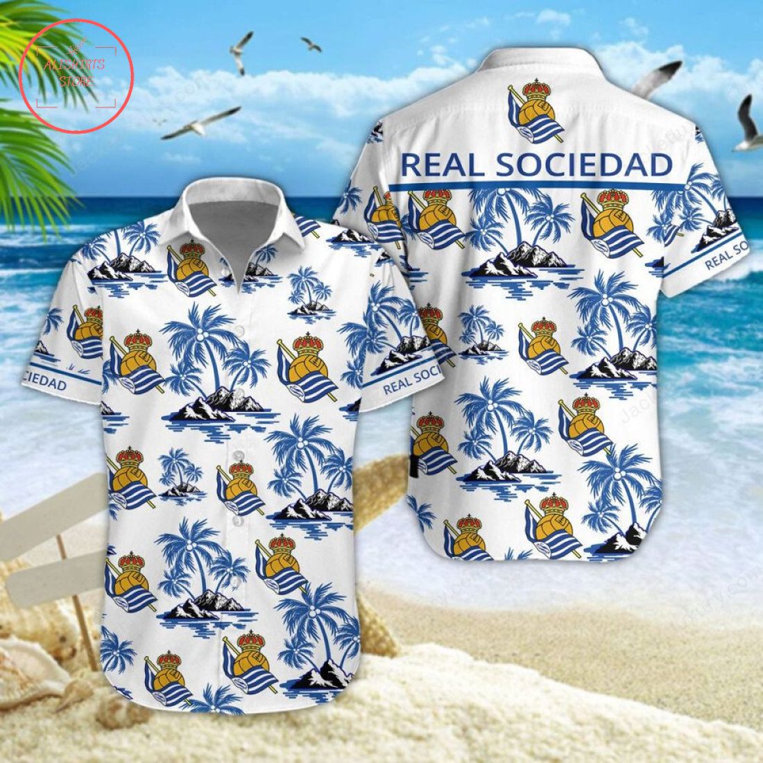 Real Sociedad Hawaiian Shirt and Shorts