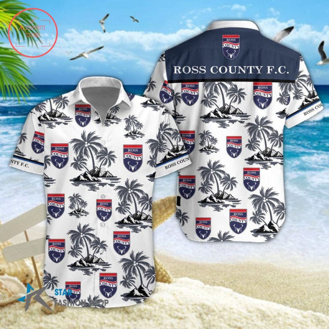 Ross County FC Hawaiian Shirt and Shorts