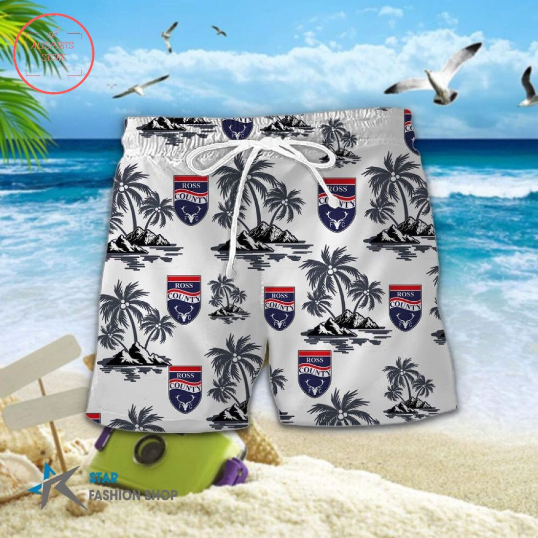 Ross County FC Hawaiian Shirt and Shorts