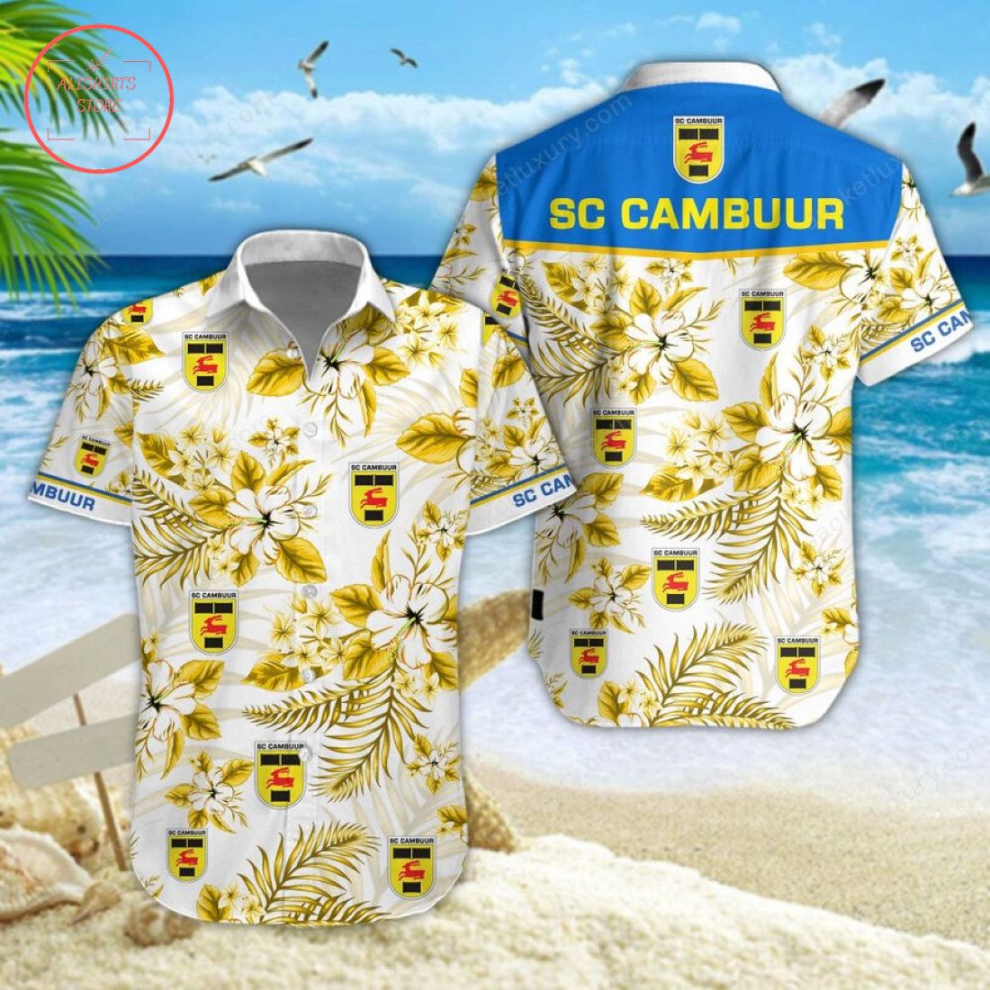 SC Cambuur Hawaiian Shirt and Shorts