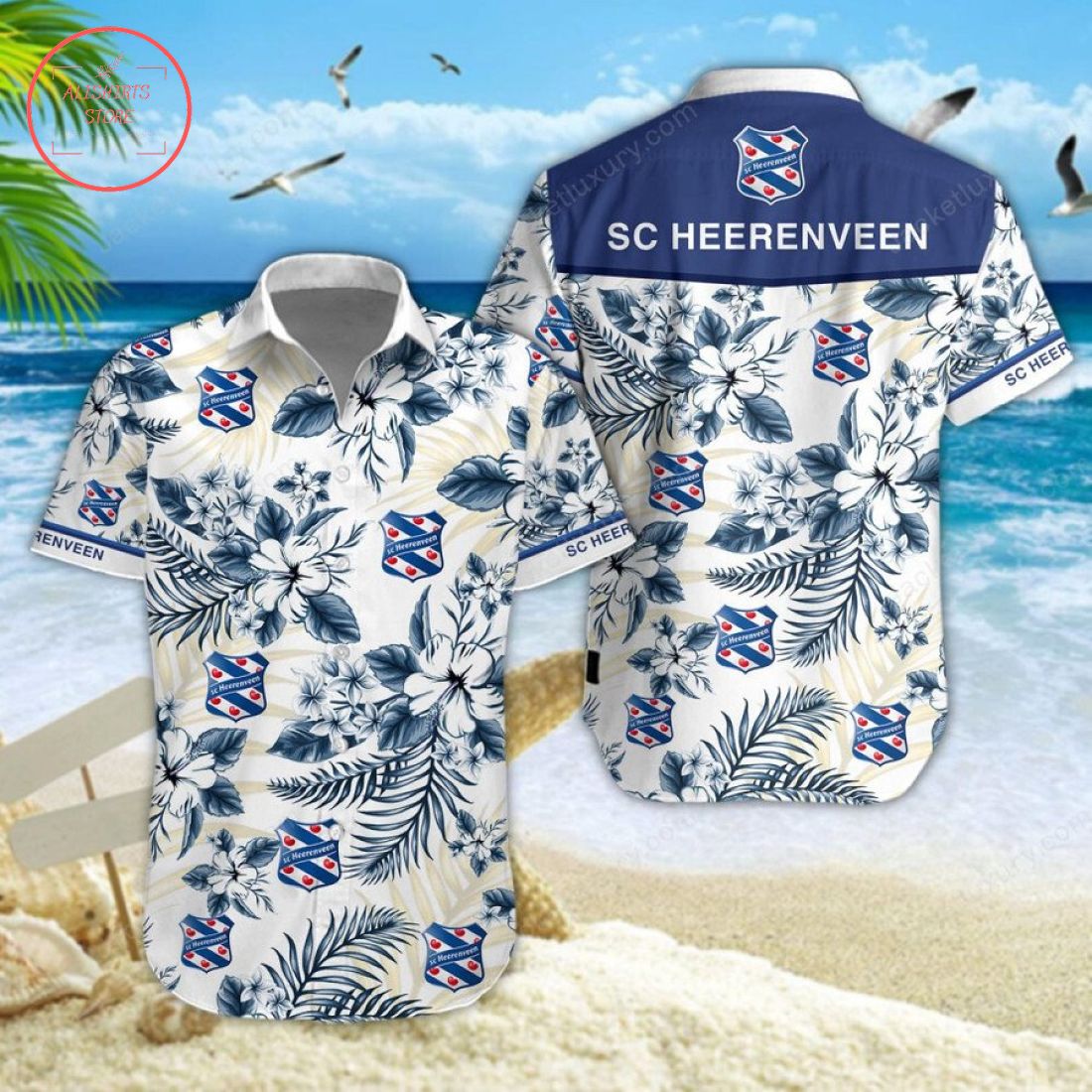 SC Heerenveen Hawaiian Shirt and Shorts