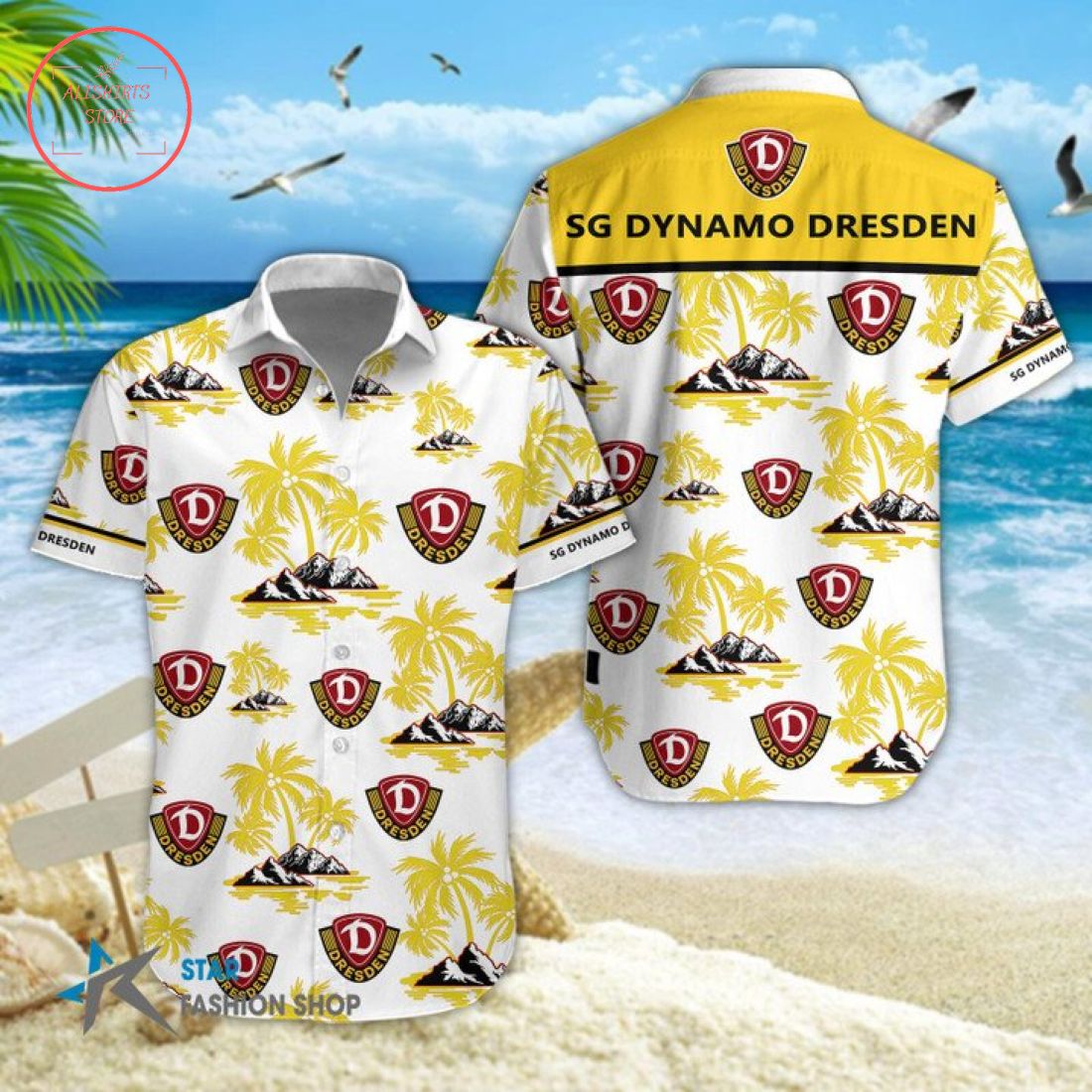 SG Dynamo Dresden Hawaiian Shirt and Beach Shorts