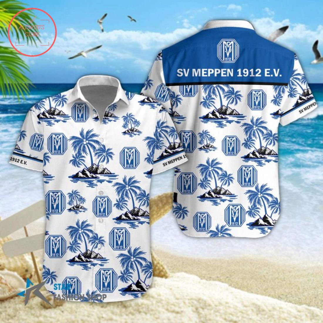 SV Meppen Hawaiian Shirt and Beach Shorts