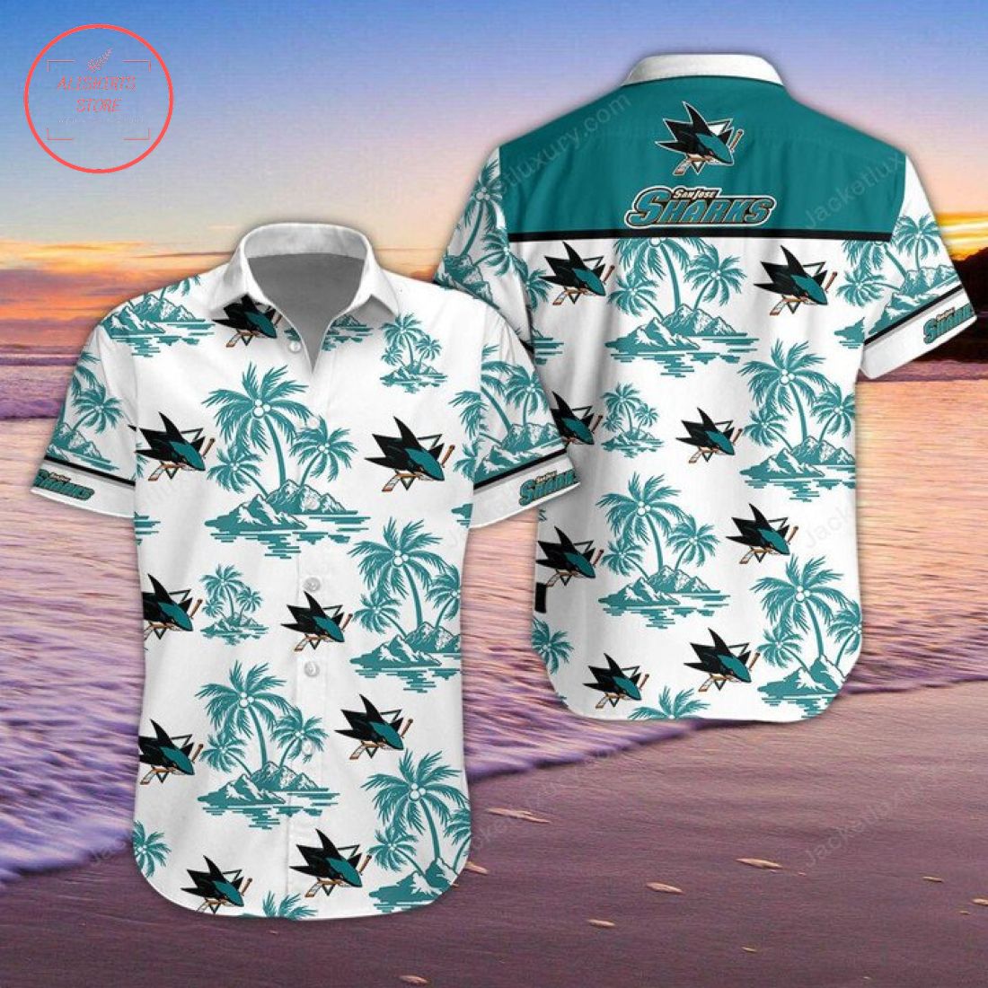 San Jose Sharks Hawaiian Shirt and Shorts